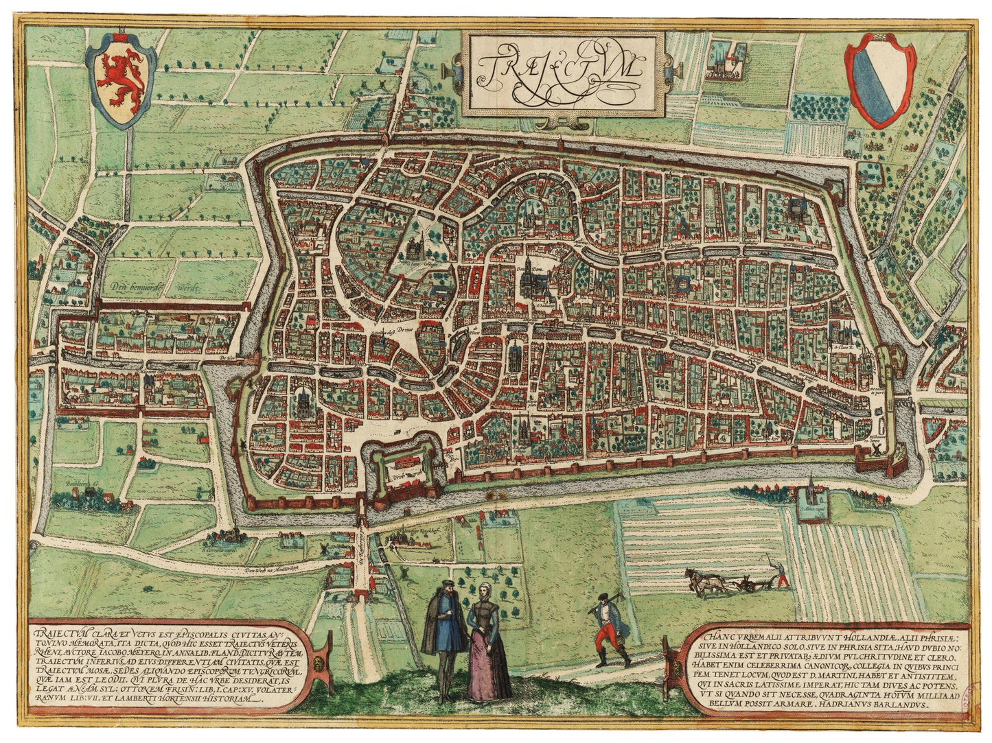 Historischer Stadtplan Utrecht um 1582