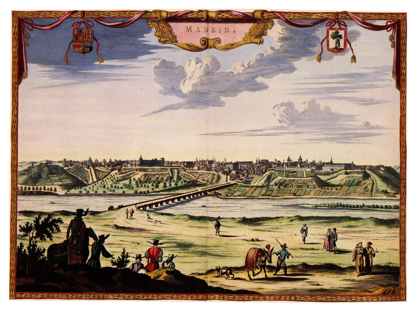 Historische Stadtansicht Madrid um 1690