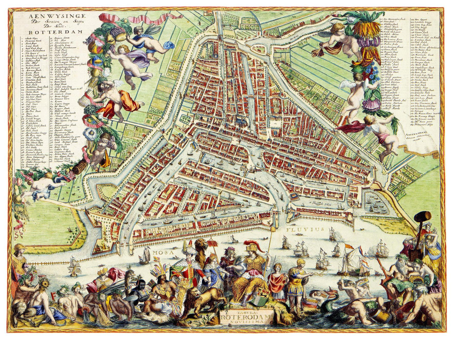 Historischer Stadtplan Rotterdam um 1689