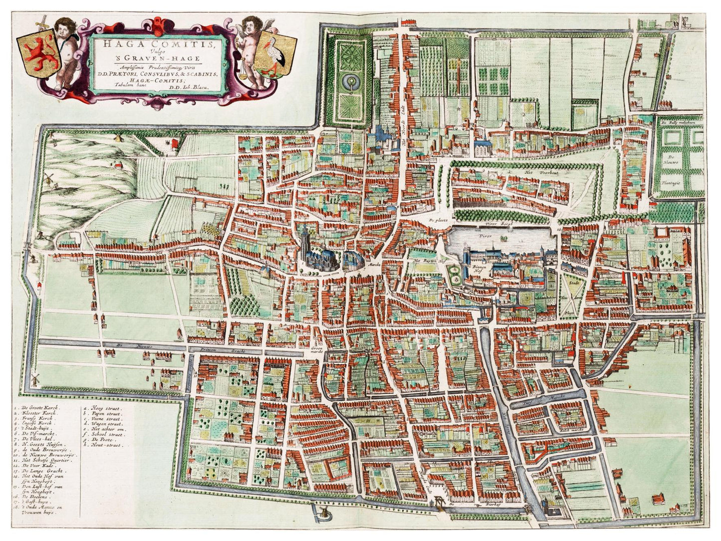 Historischer Stadtplan Den Haag um 1649