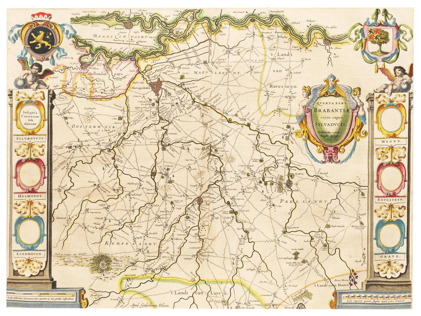 Historische Landkarte Brabant um 1635