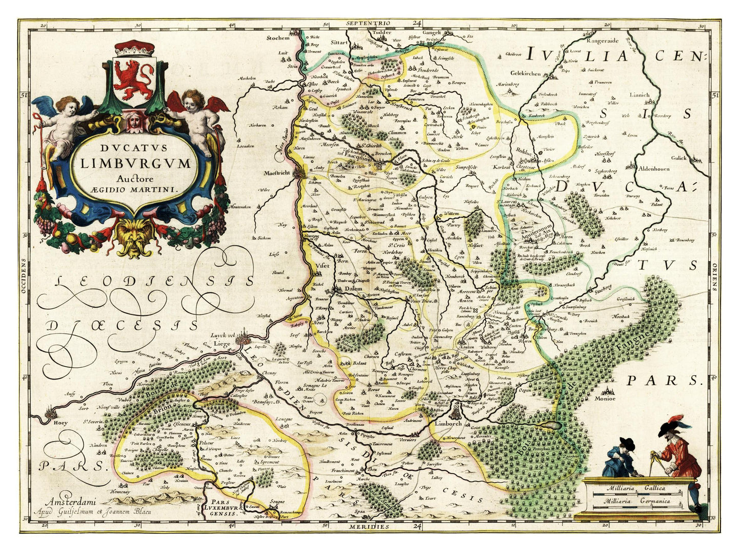 Historische Landkarte Limburg um 1647