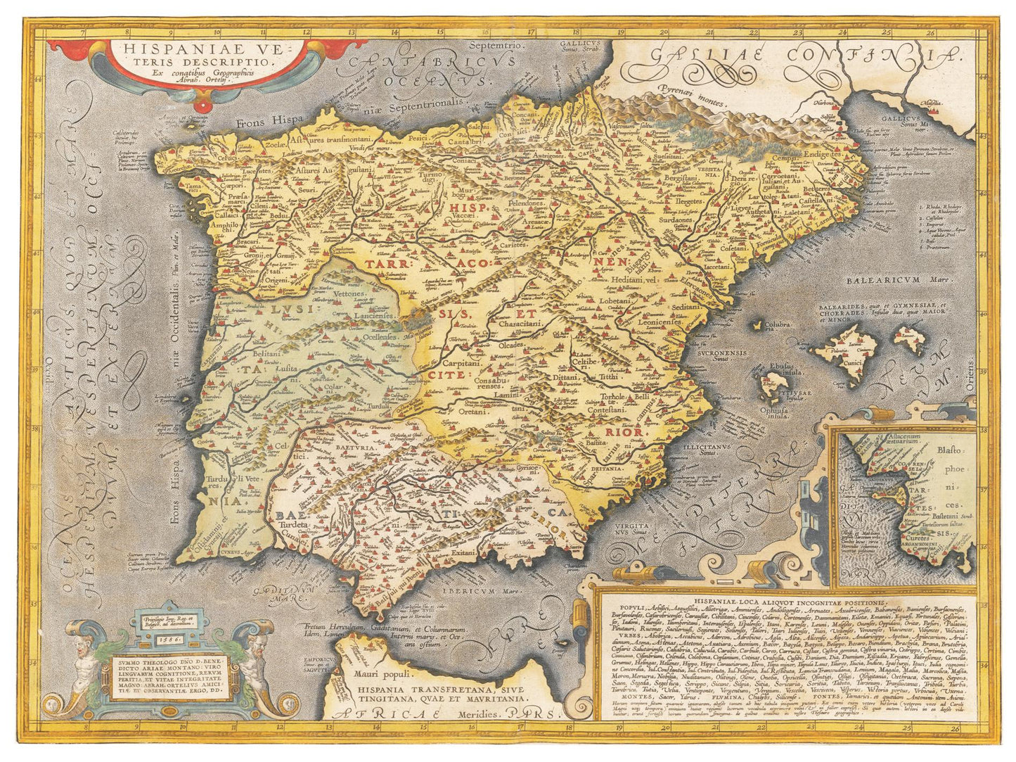 Historische Landkarte Historisches Spanien um 1609