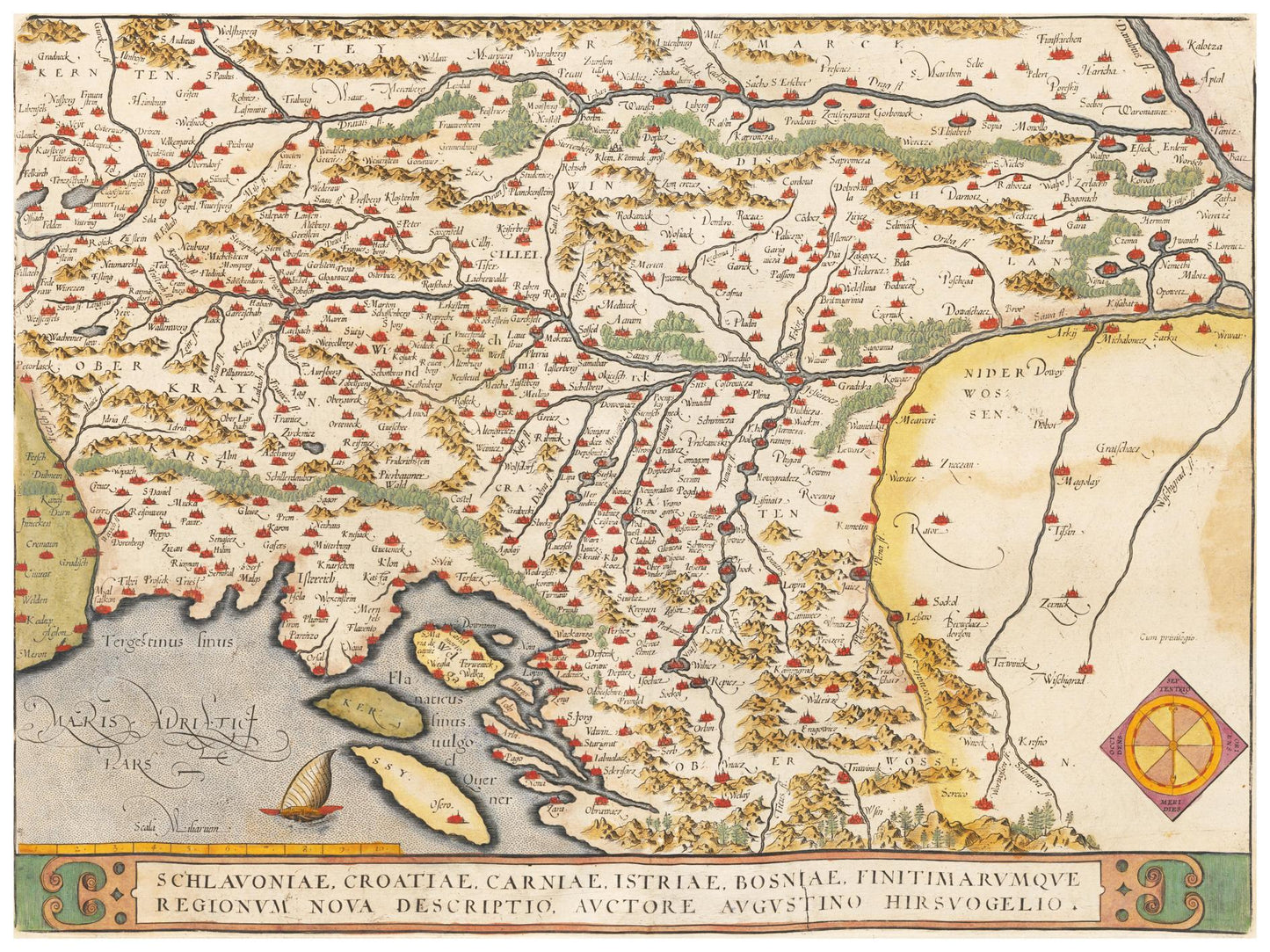Historische Landkarte Kroatien um 1609