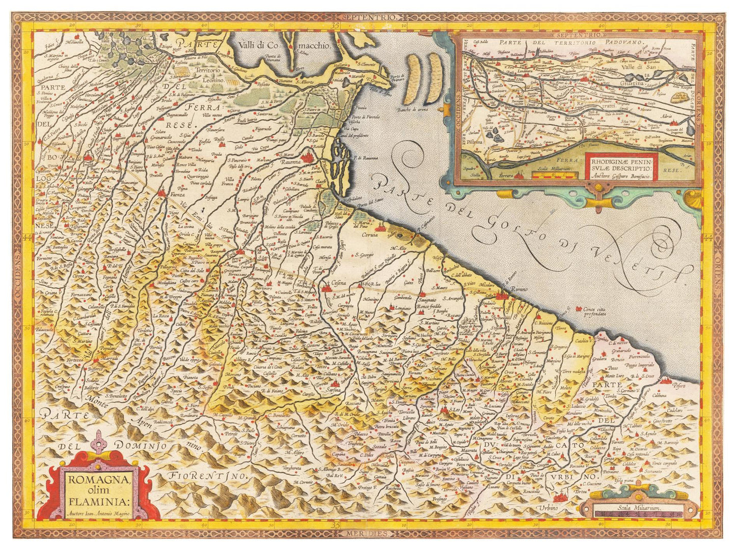 Historische Landkarte Emilia-Romagna um 1609