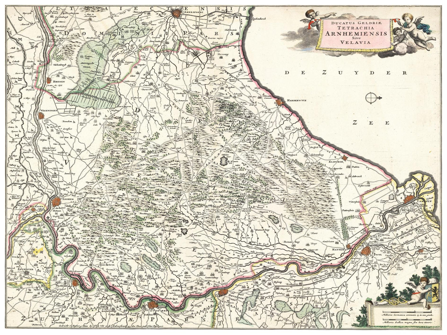 Historische Landkarte Provinz Gelderland um 1680