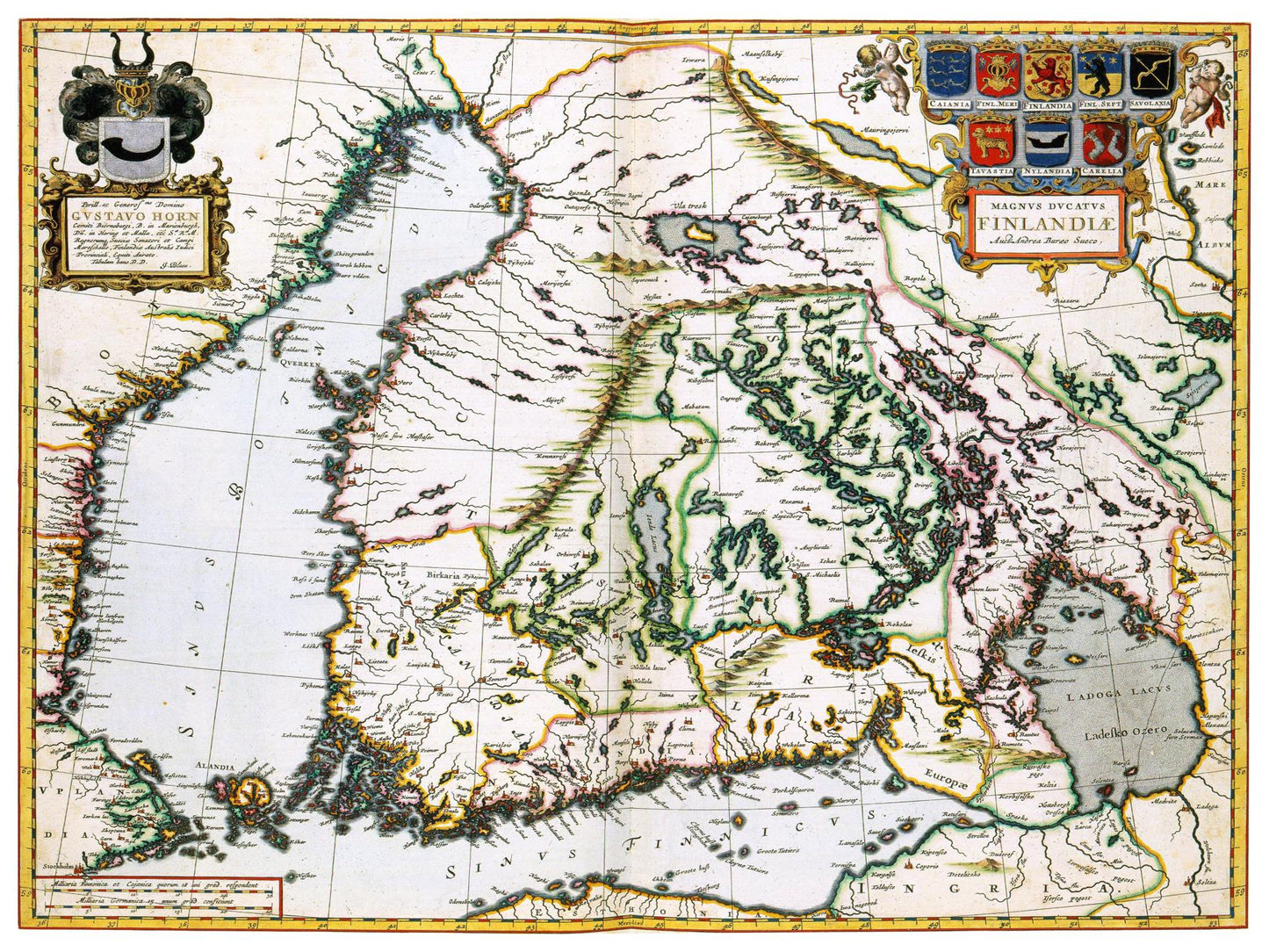 Historische Landkarte Finnland um 1690