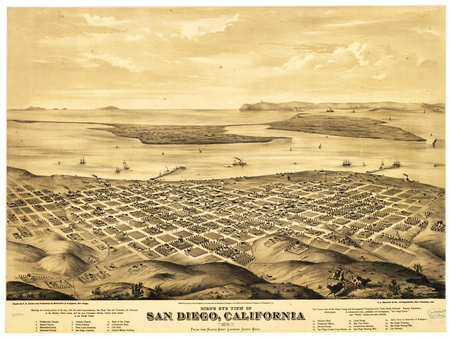 Historical city map Test product horizontal 3 sizes