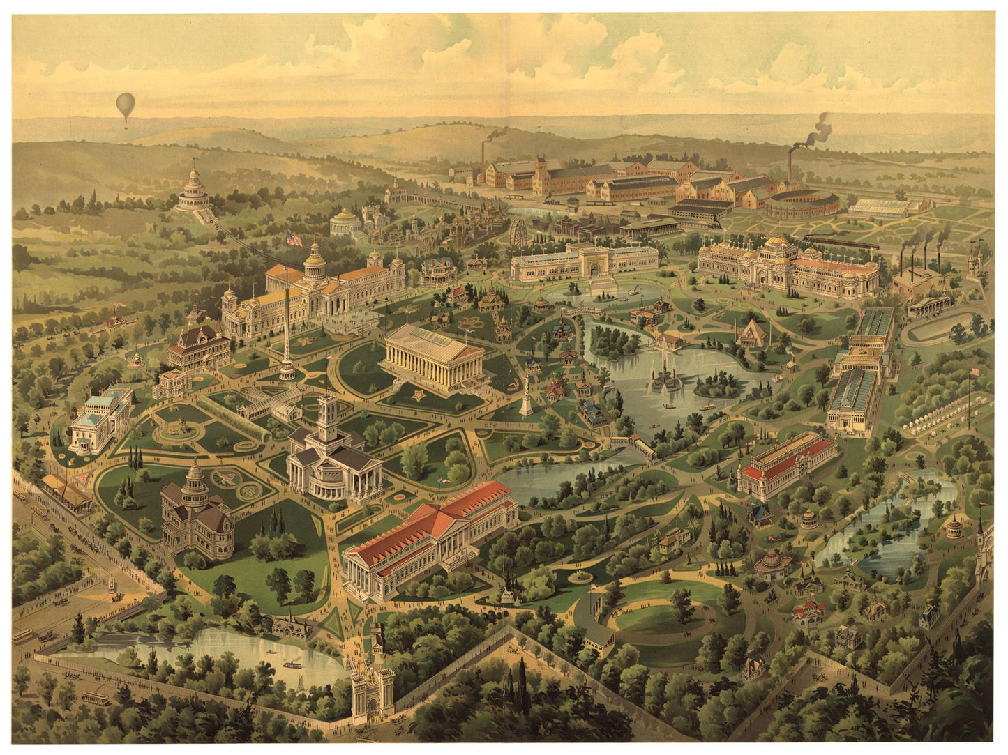 Historische Stadtansicht Nashville um 1897