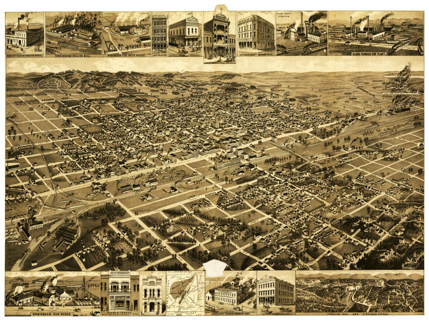 Historical city map Test product horizontal 3 sizes