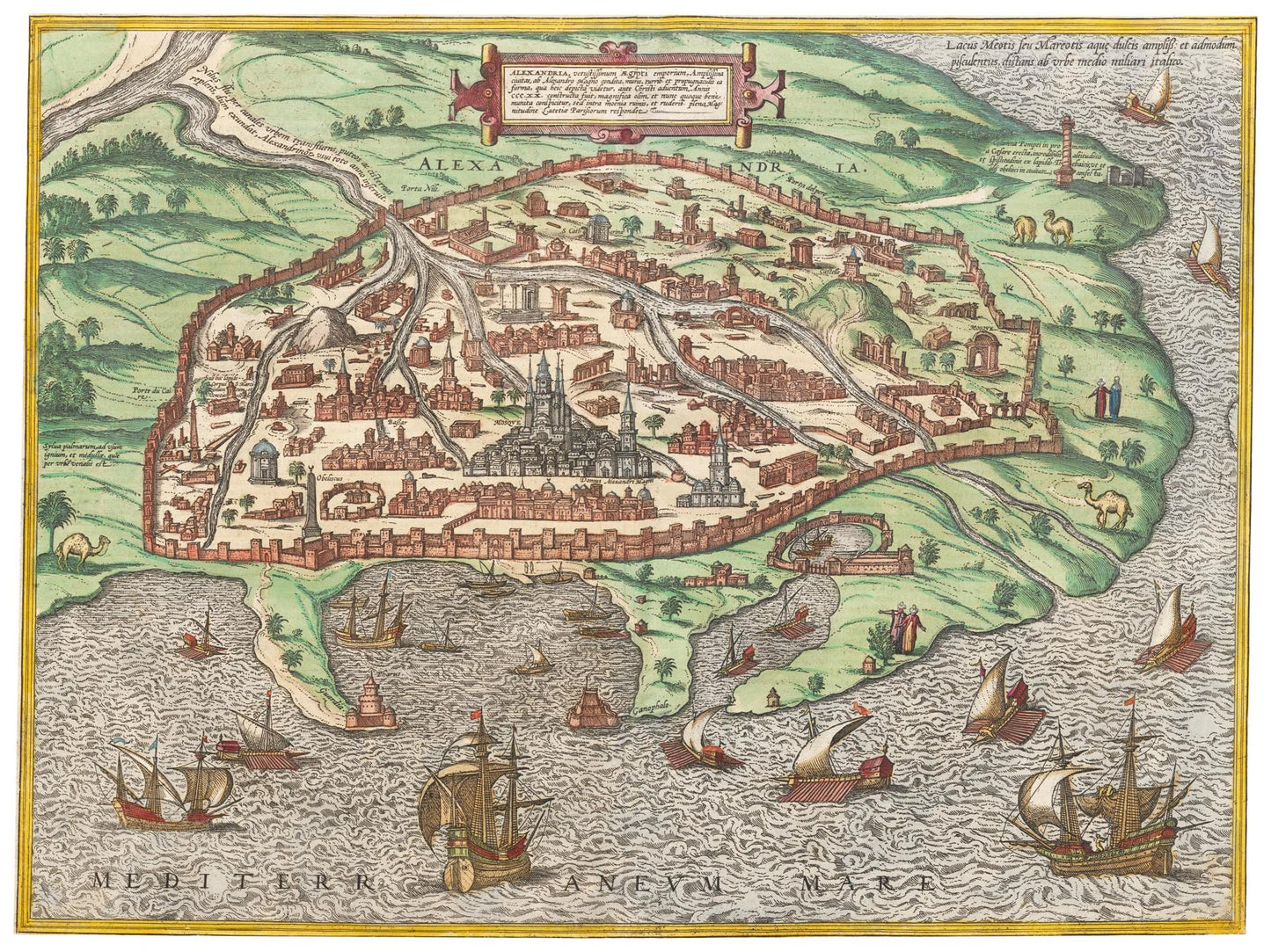 Historischer Stadtansicht Alexandria um 1582