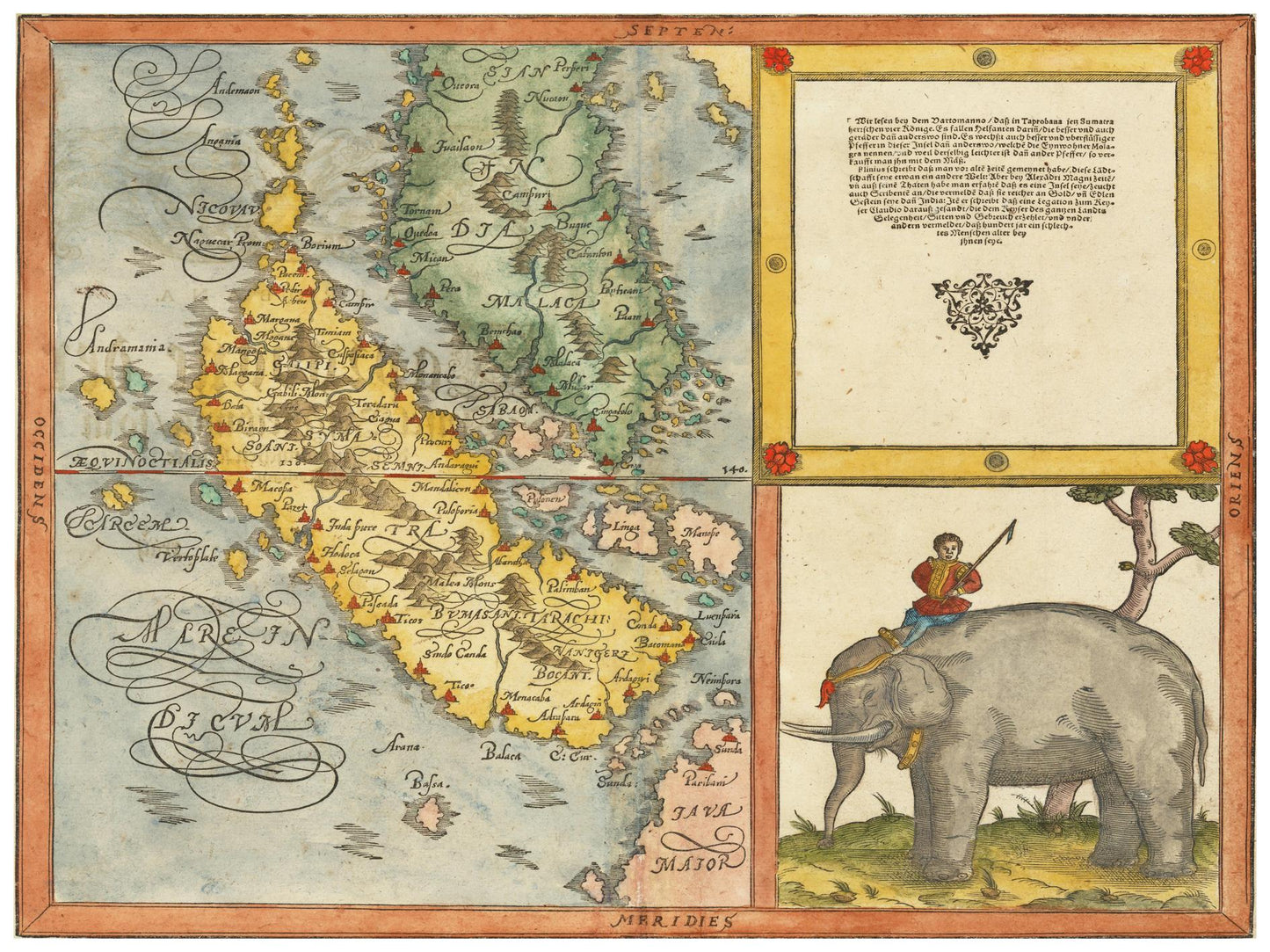 Historische Landkarte Singapur um 1580
