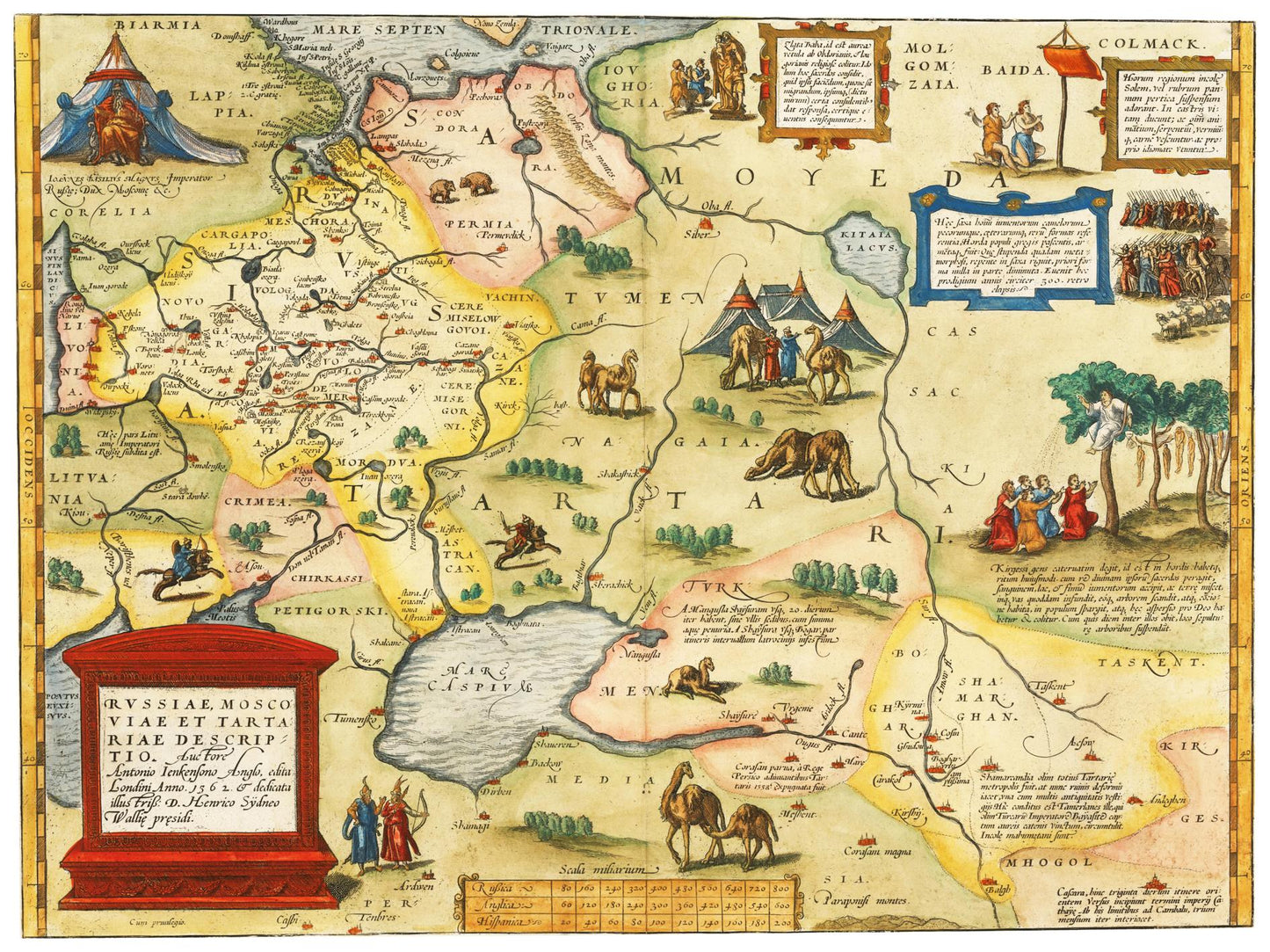 Historische Landkarte Russland um 1580