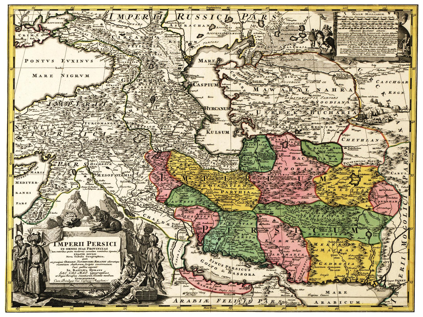Historische Landkarte Persien um 1750