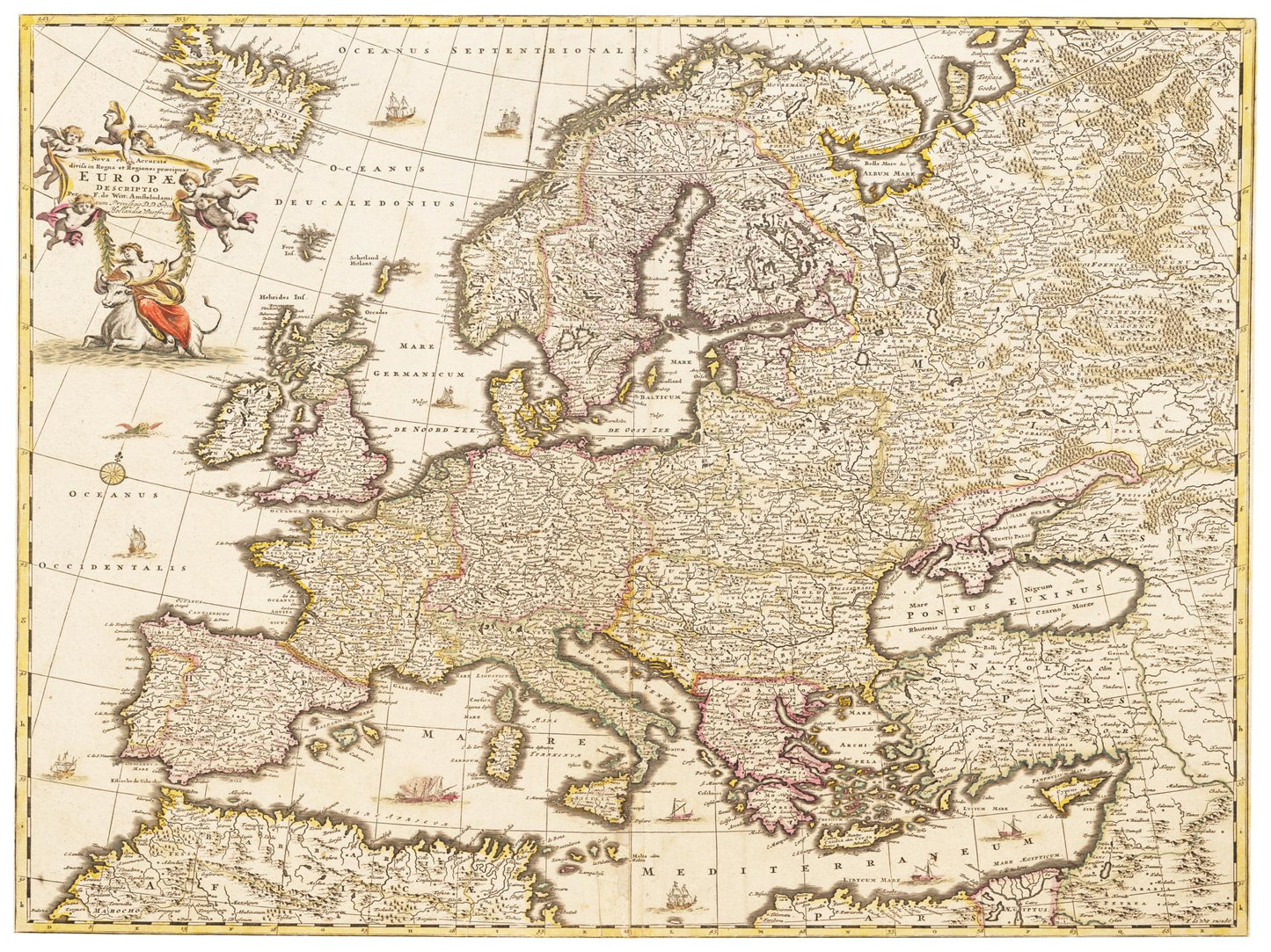 Historische Europakarte um 1698