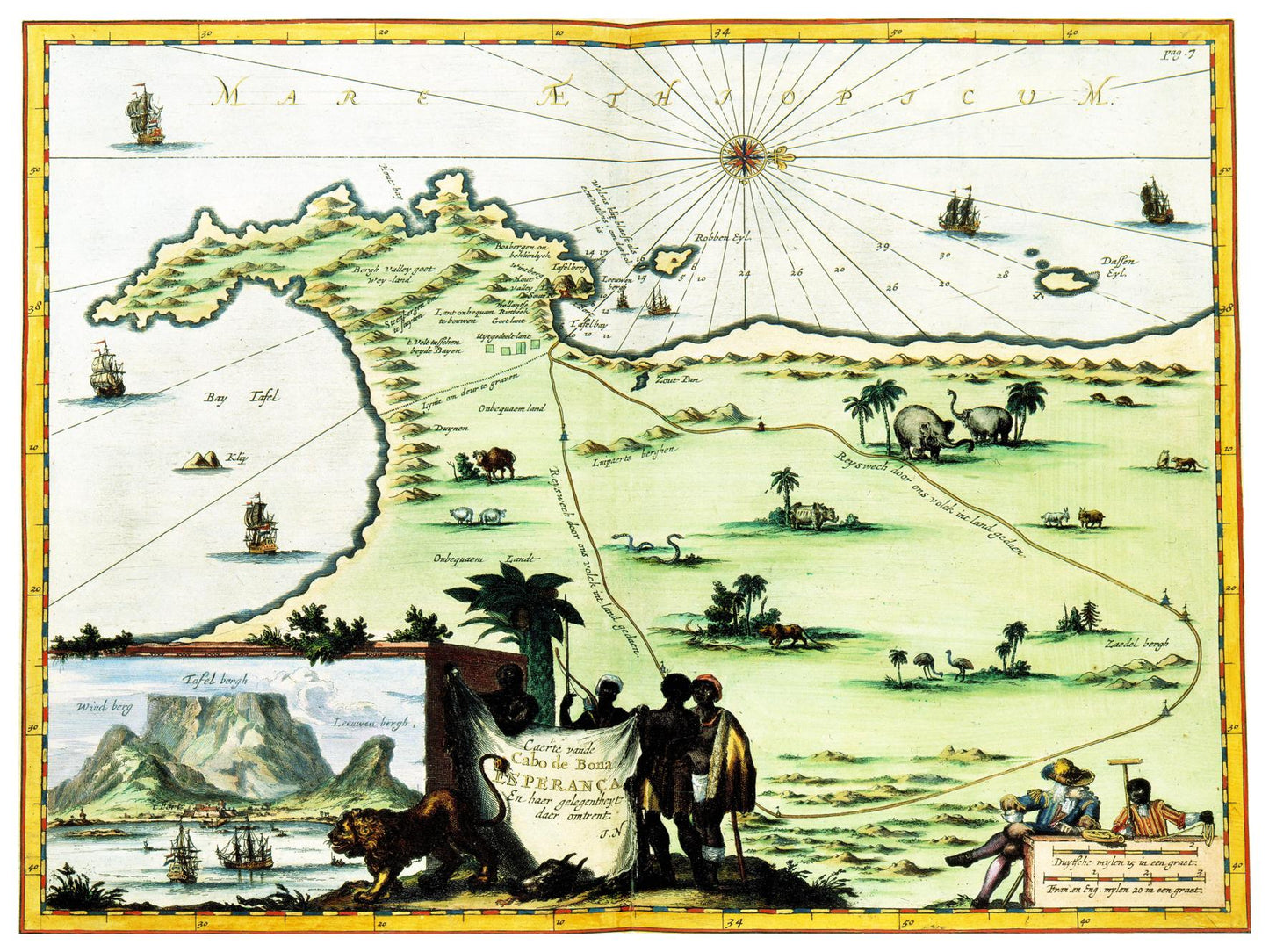 Historical city map Test product horizontal 3 sizes
