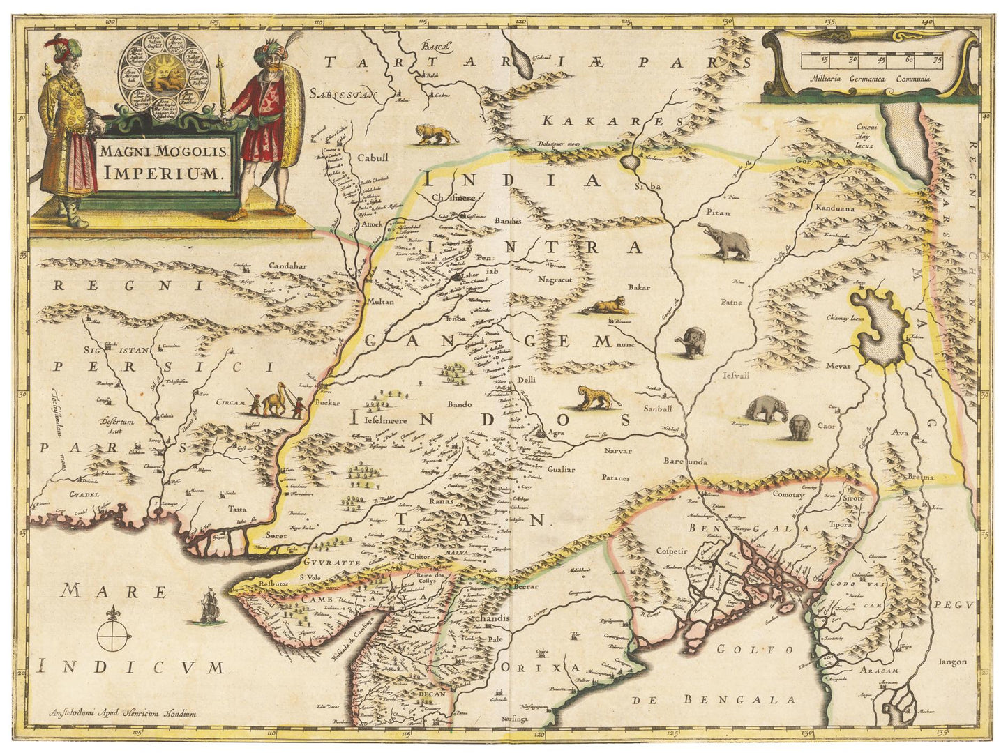 Historische Landkarte Mongolisches Imperium um 1638