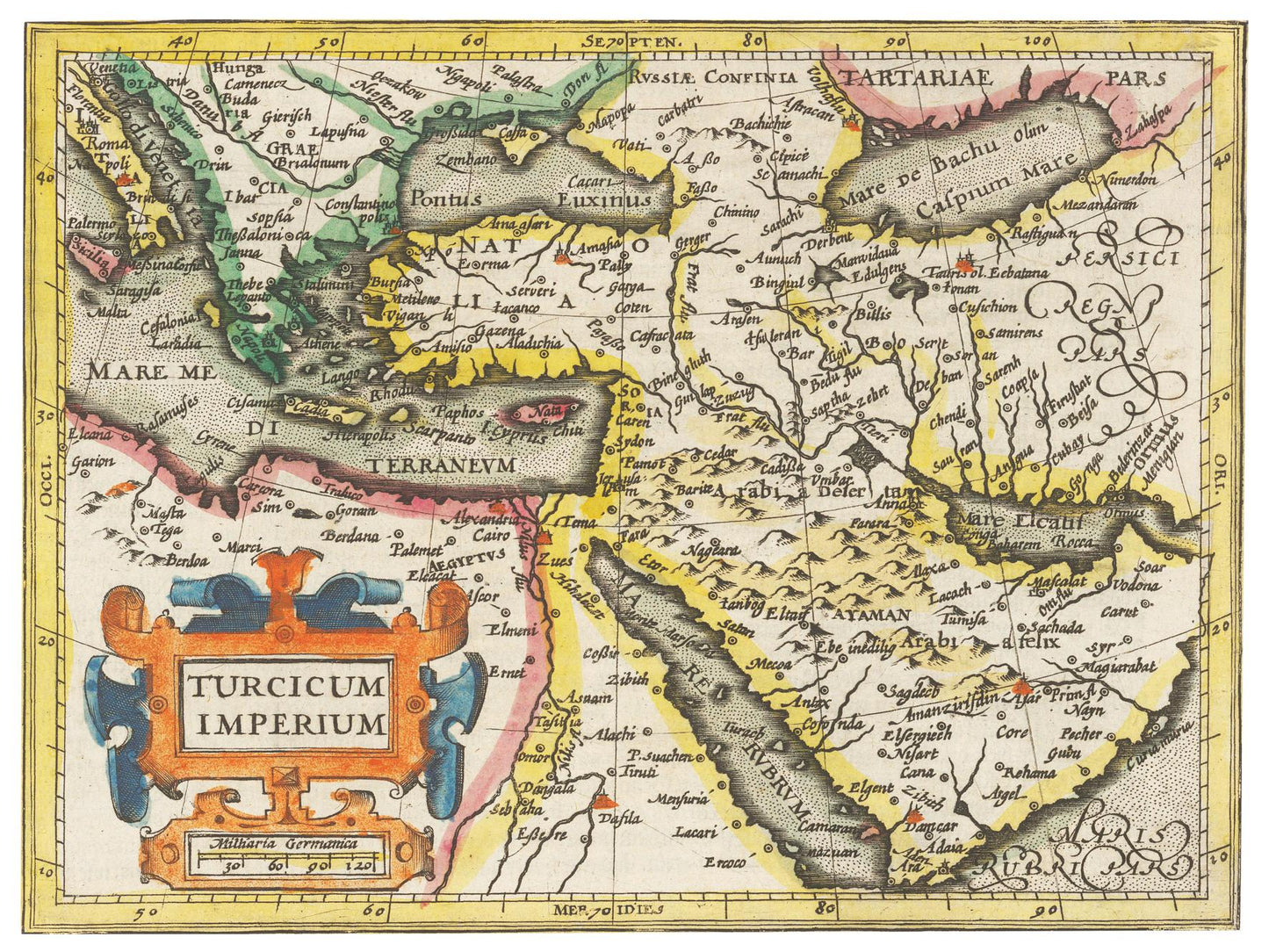 Historische Landkarte Osmanisches Reich um 1609