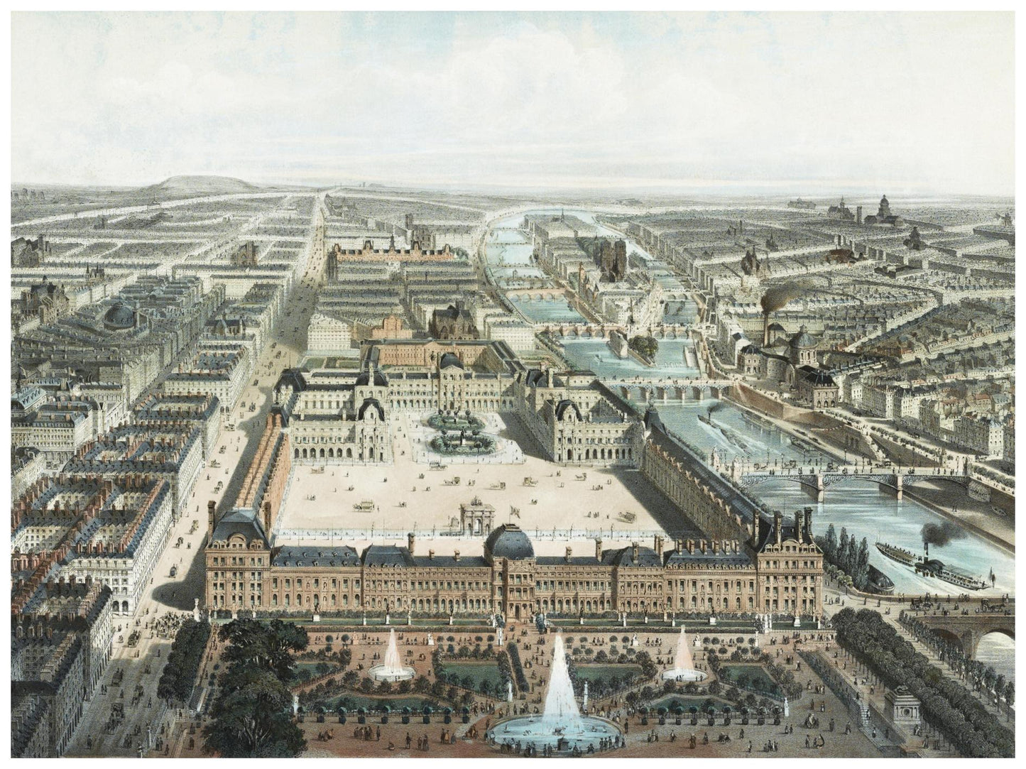Historische Ansicht Paris um 1860