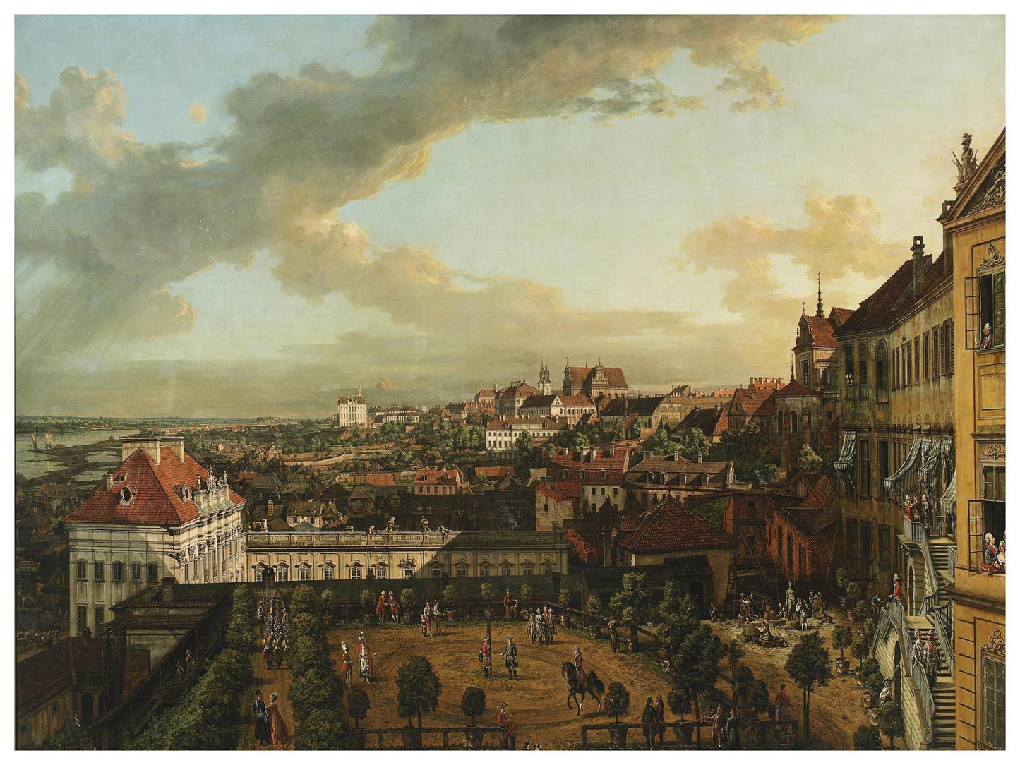 Historische Ansicht Warschau um 1750