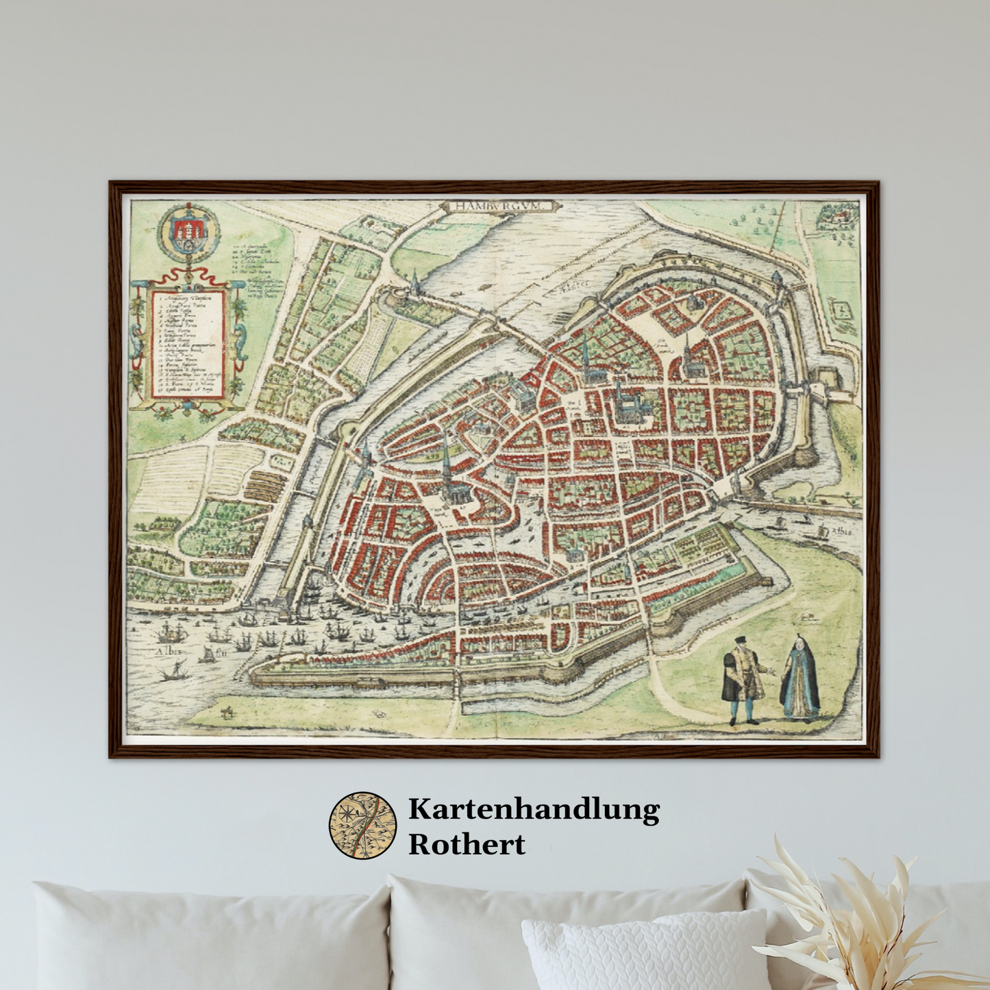 Historischer Stadtplan Hamburg um 1588