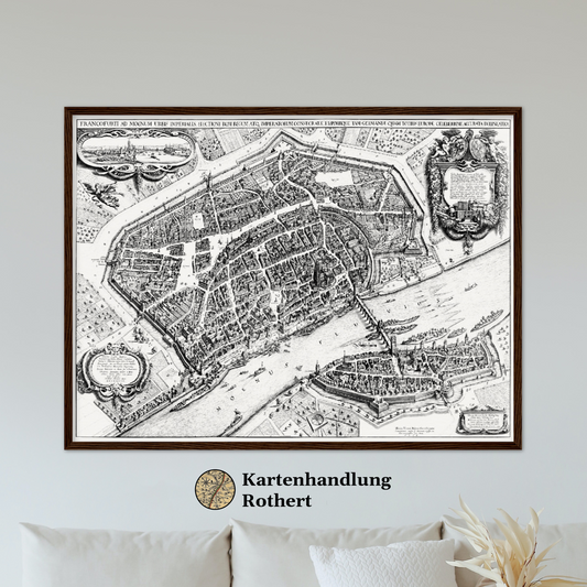 Historischer Stadtplan Frankfurt am Main um 1628