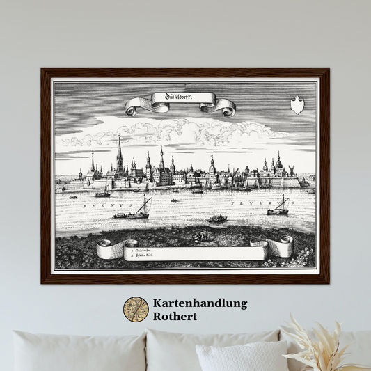 Historische Stadtansicht Düsseldorf um 1647