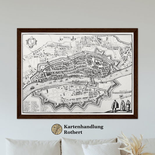 Historischer Stadtplan Bremen um 1650