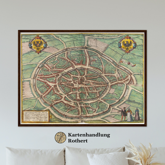 Historischer Stadtplan Aachen um 1570