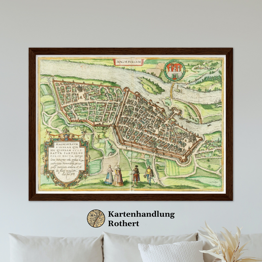 Historical city map  Test product horizontal 3 sizes