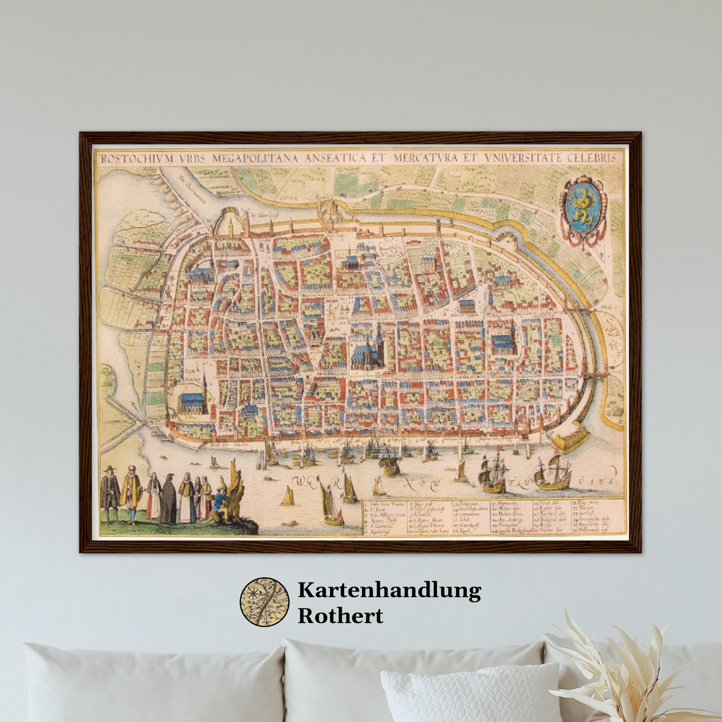 Historischer Stadtplan Rostock um 1625