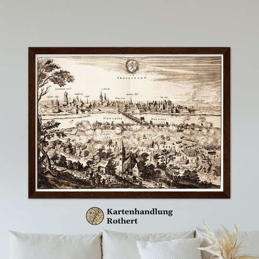 Historische Stadtansicht Ingolstadt um 1632