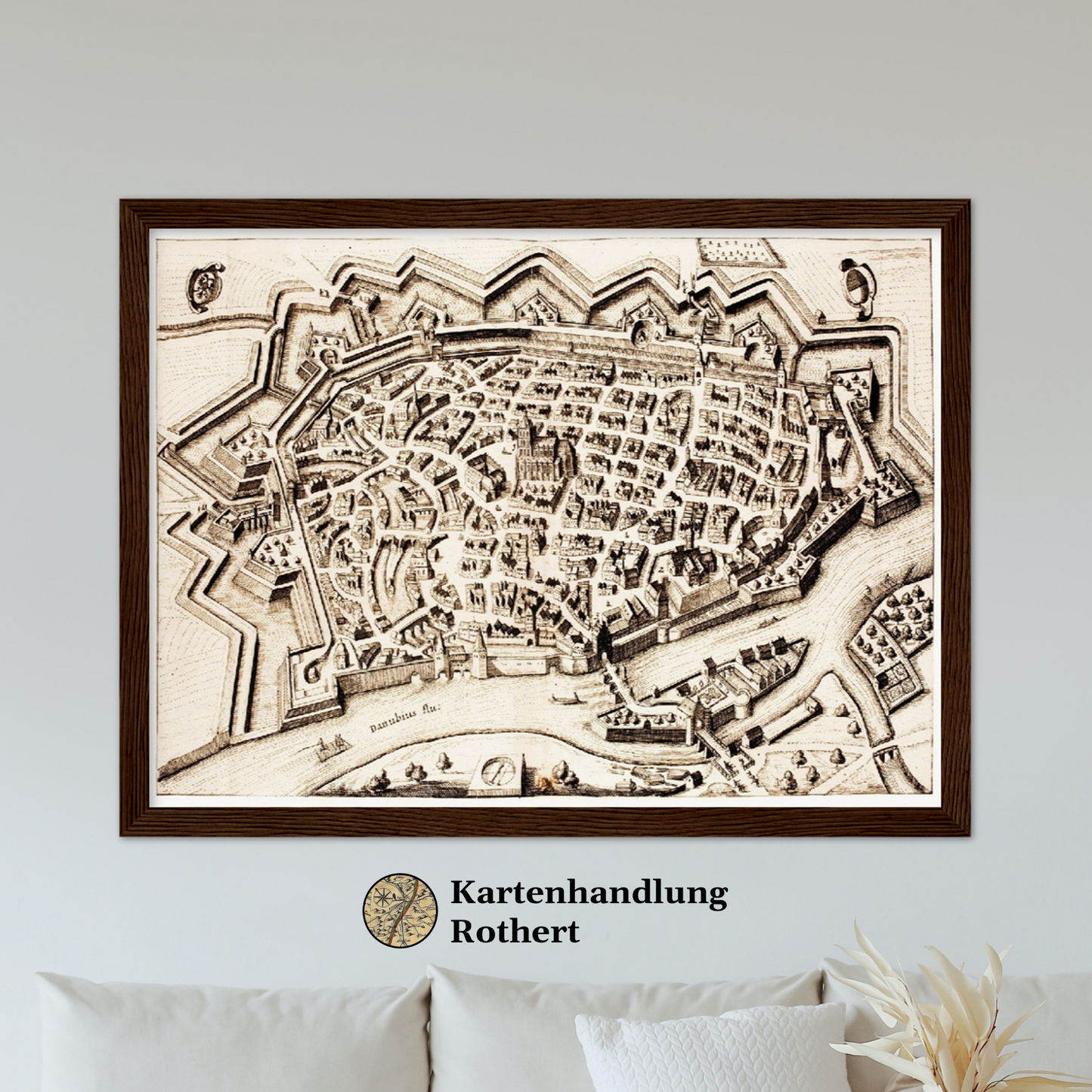 Historischer Stadtplan Ulm um 1642