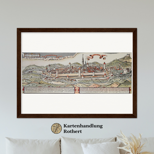 Historische Stadtansicht Reutlingen um 1620