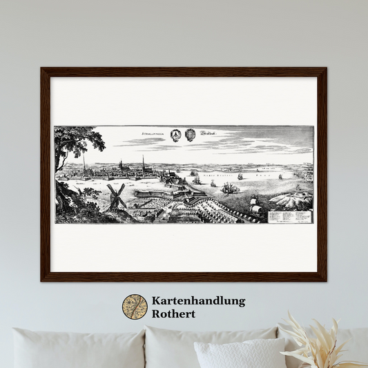 Historical city map  Test product horizontal 3 sizes