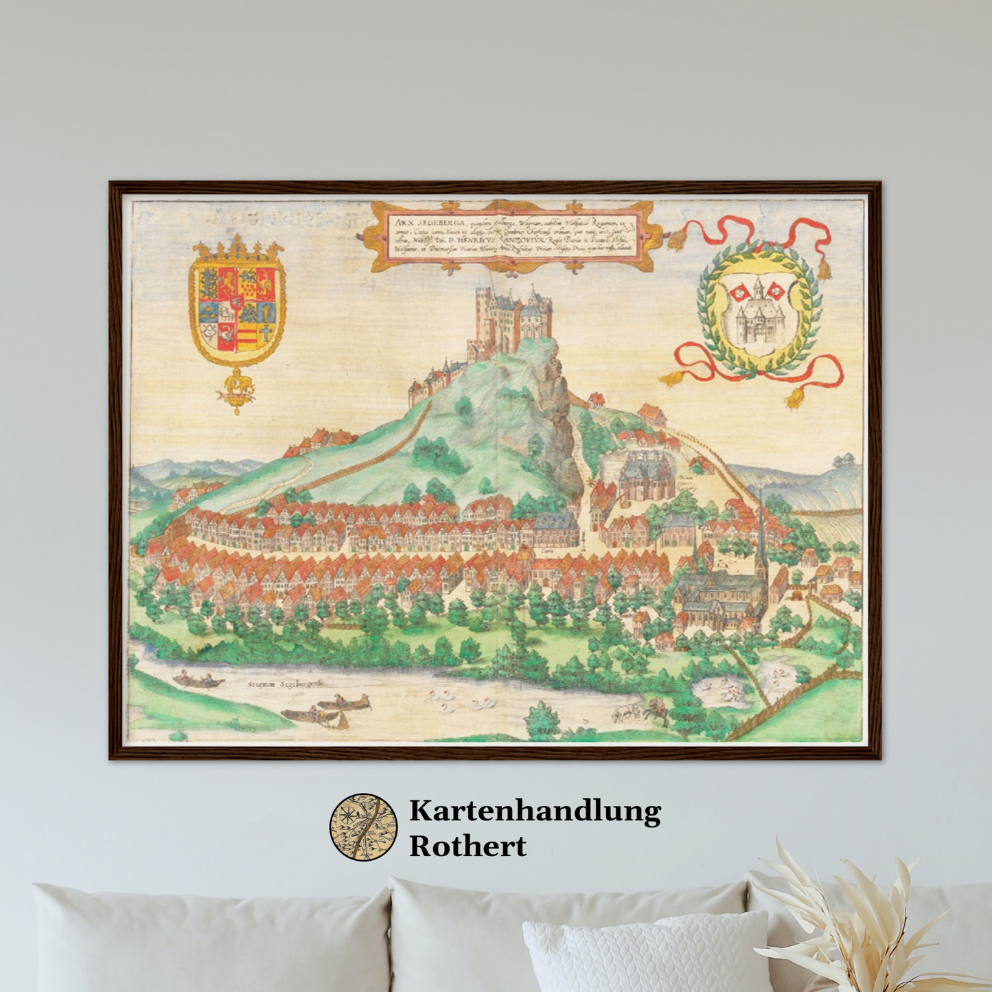 Historische Stadtansicht Segeberg um 1592