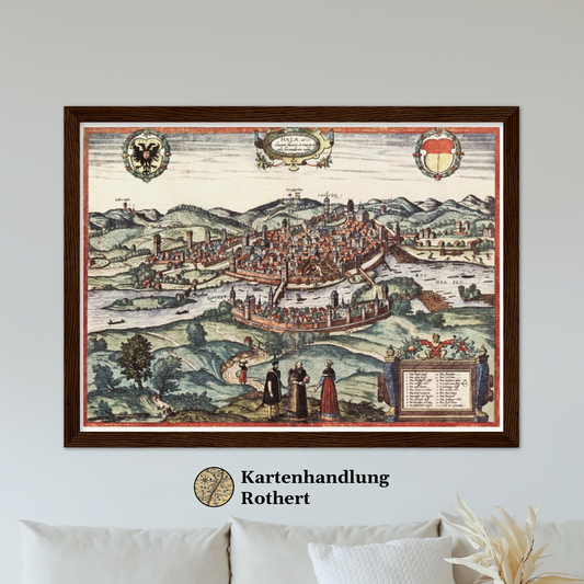 Historische Stadtansicht Schwäbisch Hall um 1580