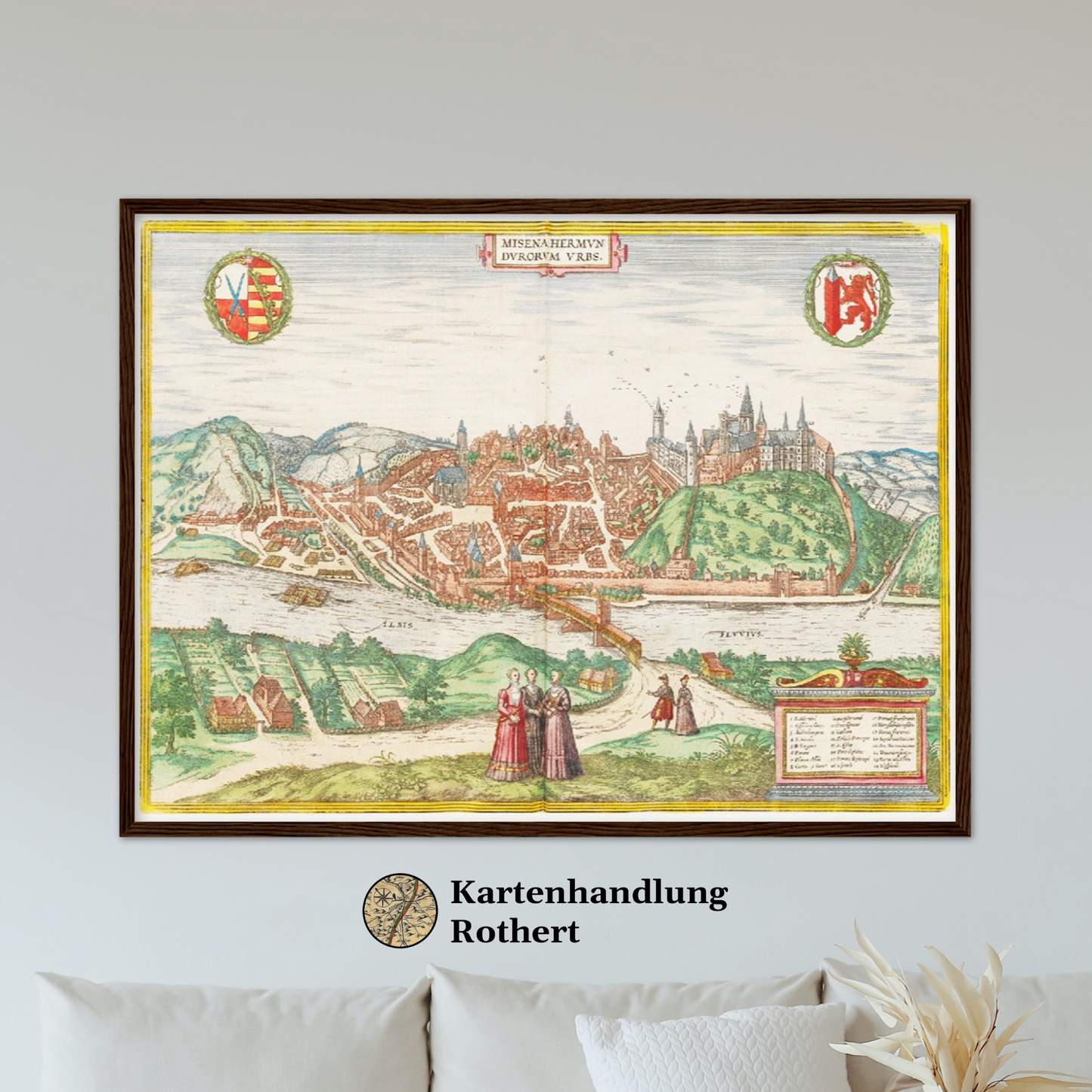 Historische Stadtansicht Meißen um 1575