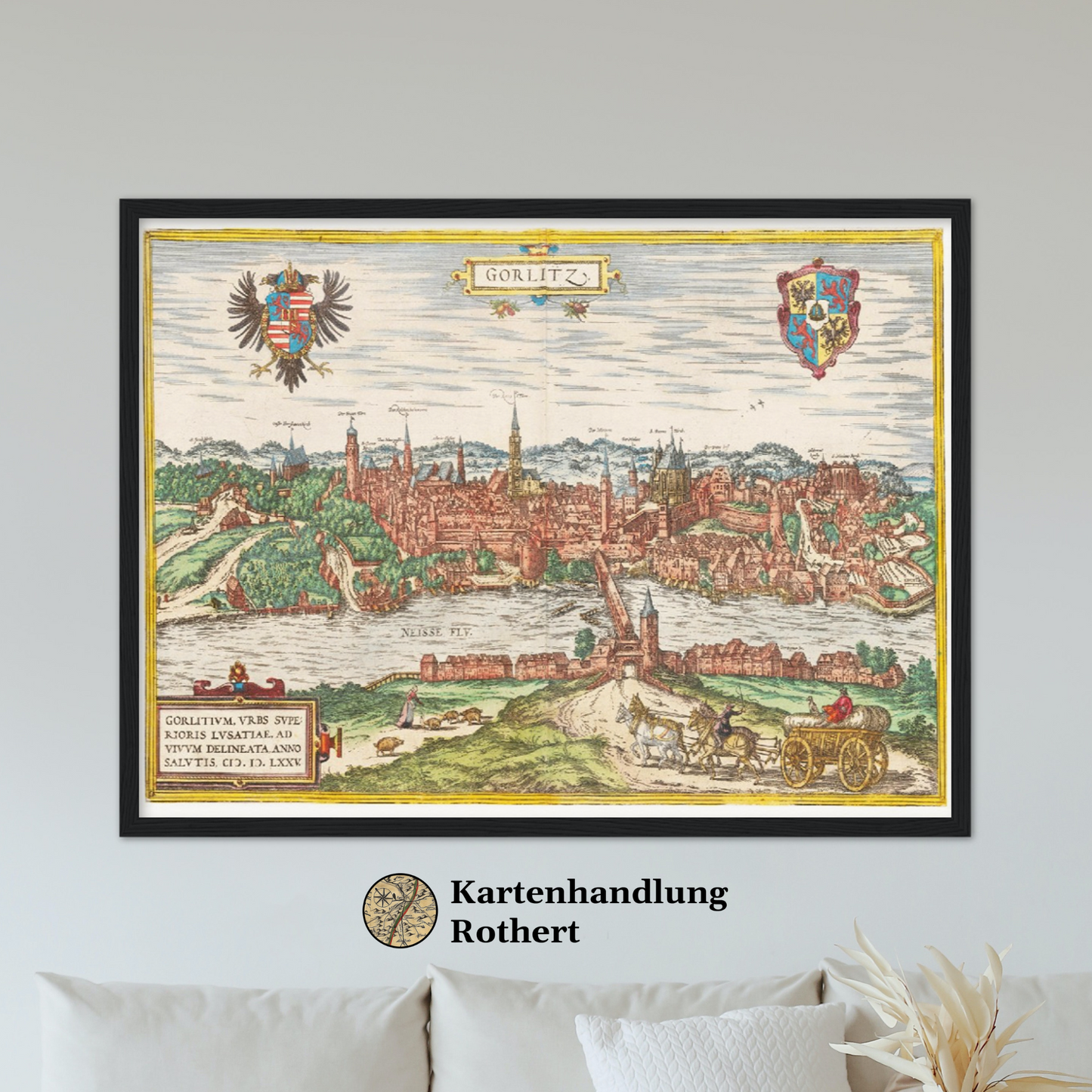 Historische Stadtansicht Görlitz um 1592