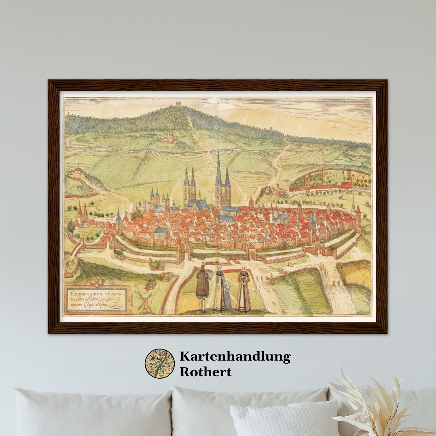 Historische Stadtansicht Halberstadt um 1582