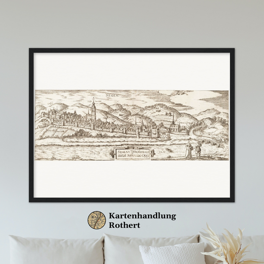 Historische Stadtansicht Siegen um 1618