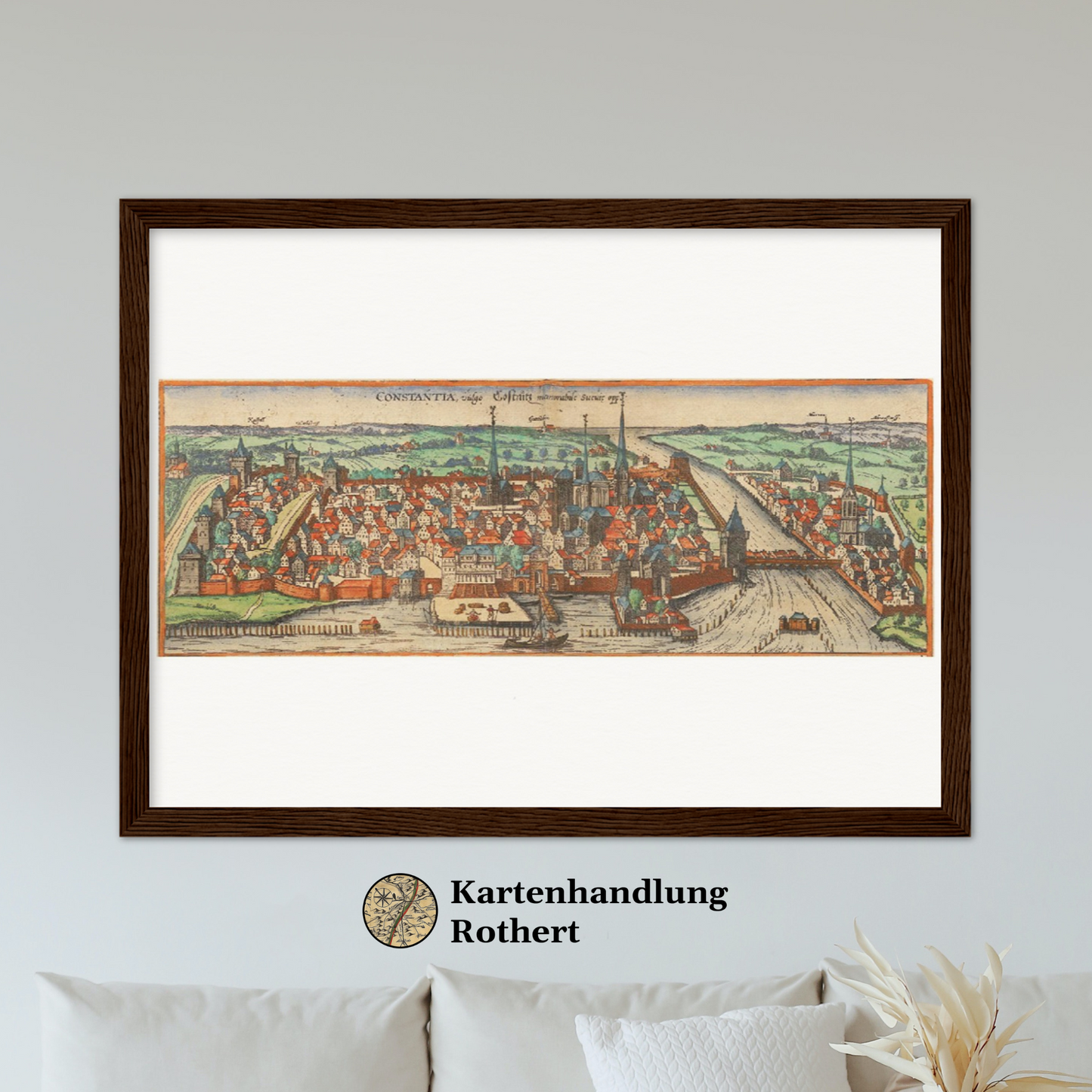 Historische Stadtansicht Konstanz um 1609