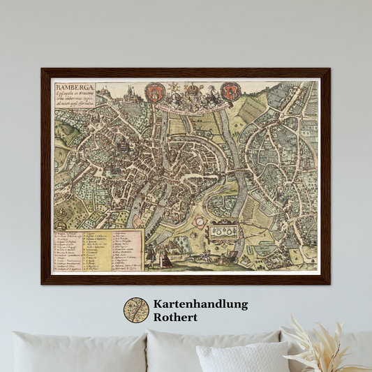 Historische Stadtansicht Bamberg um 1609