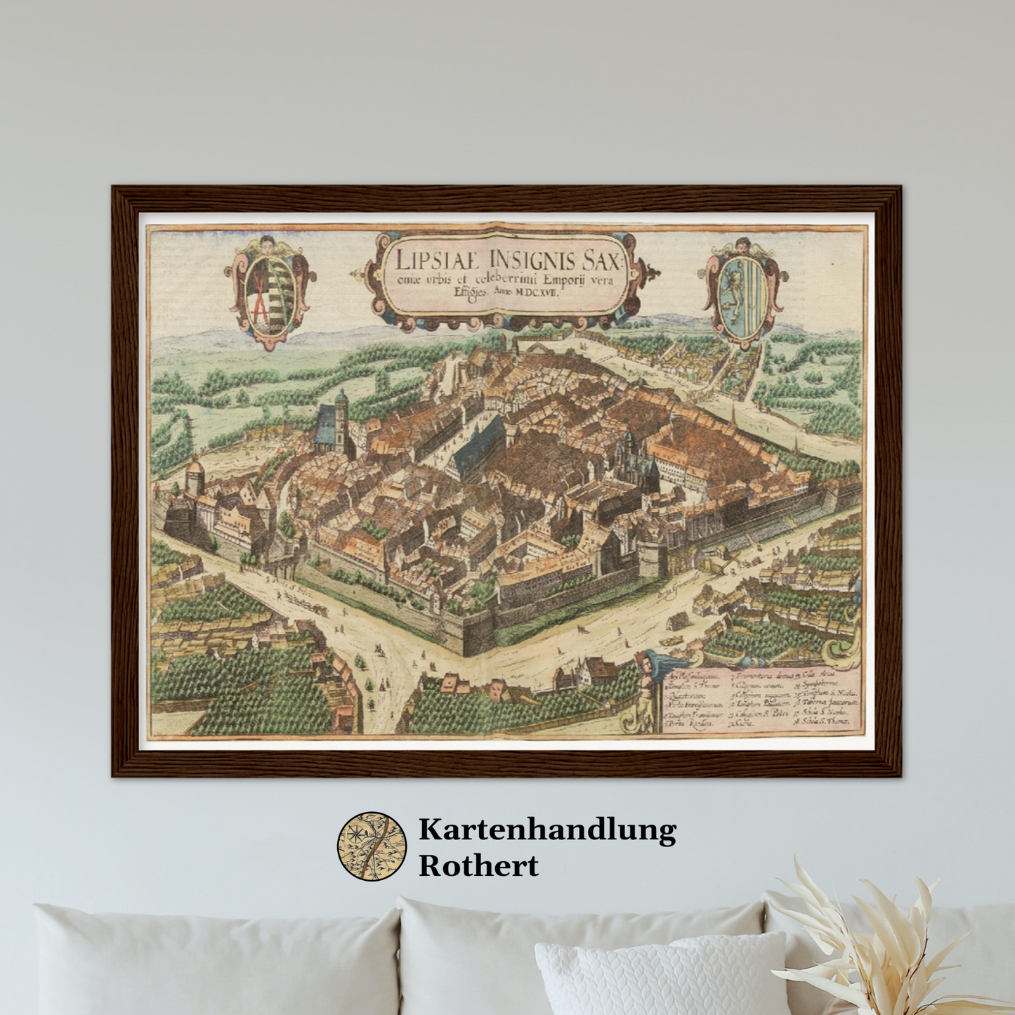Historische Stadtansicht Leipzig um 1609