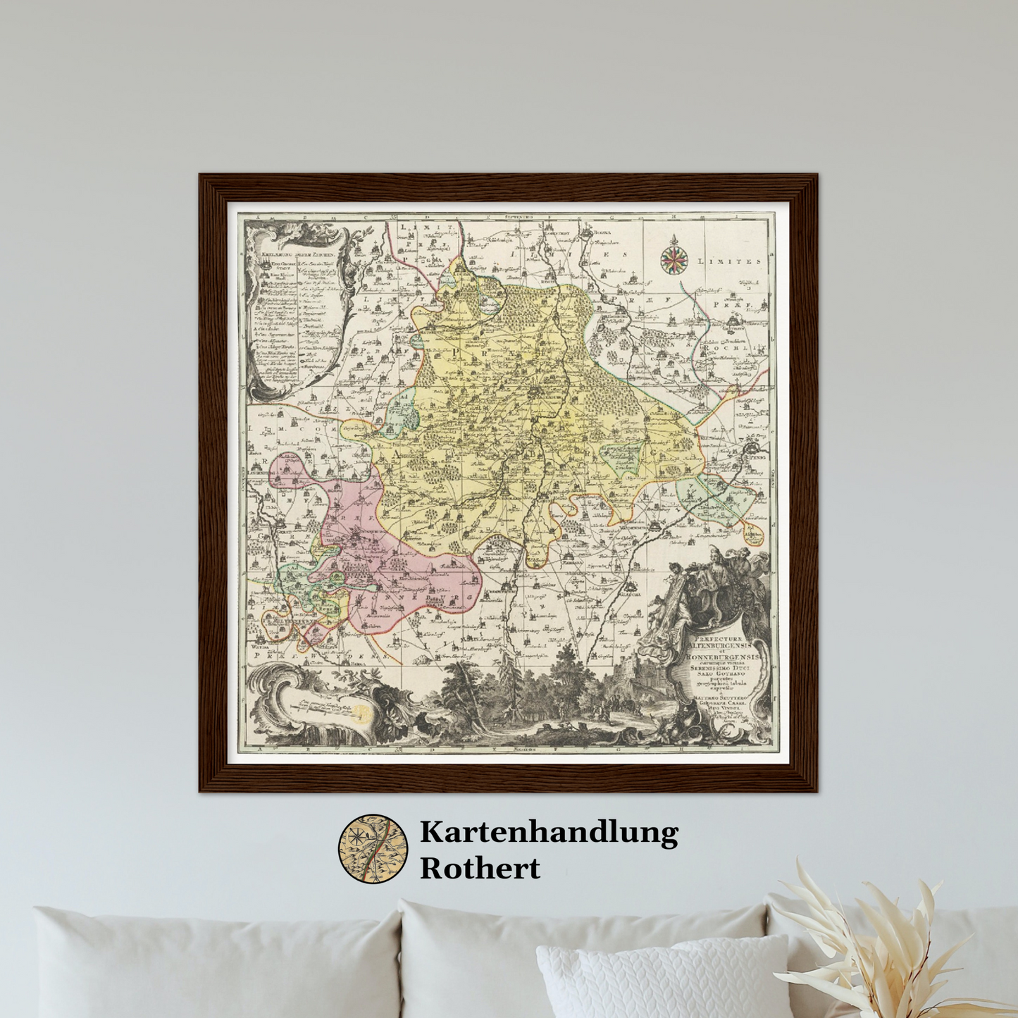 Historische Landkarte Altenburg um 1750