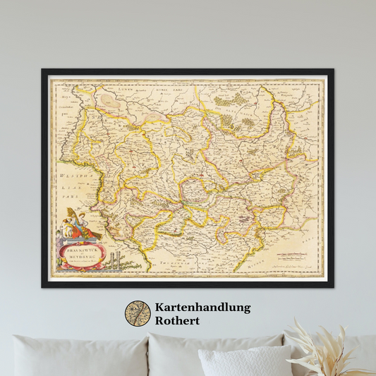 Historische Landkarte Braunschweig um 1635