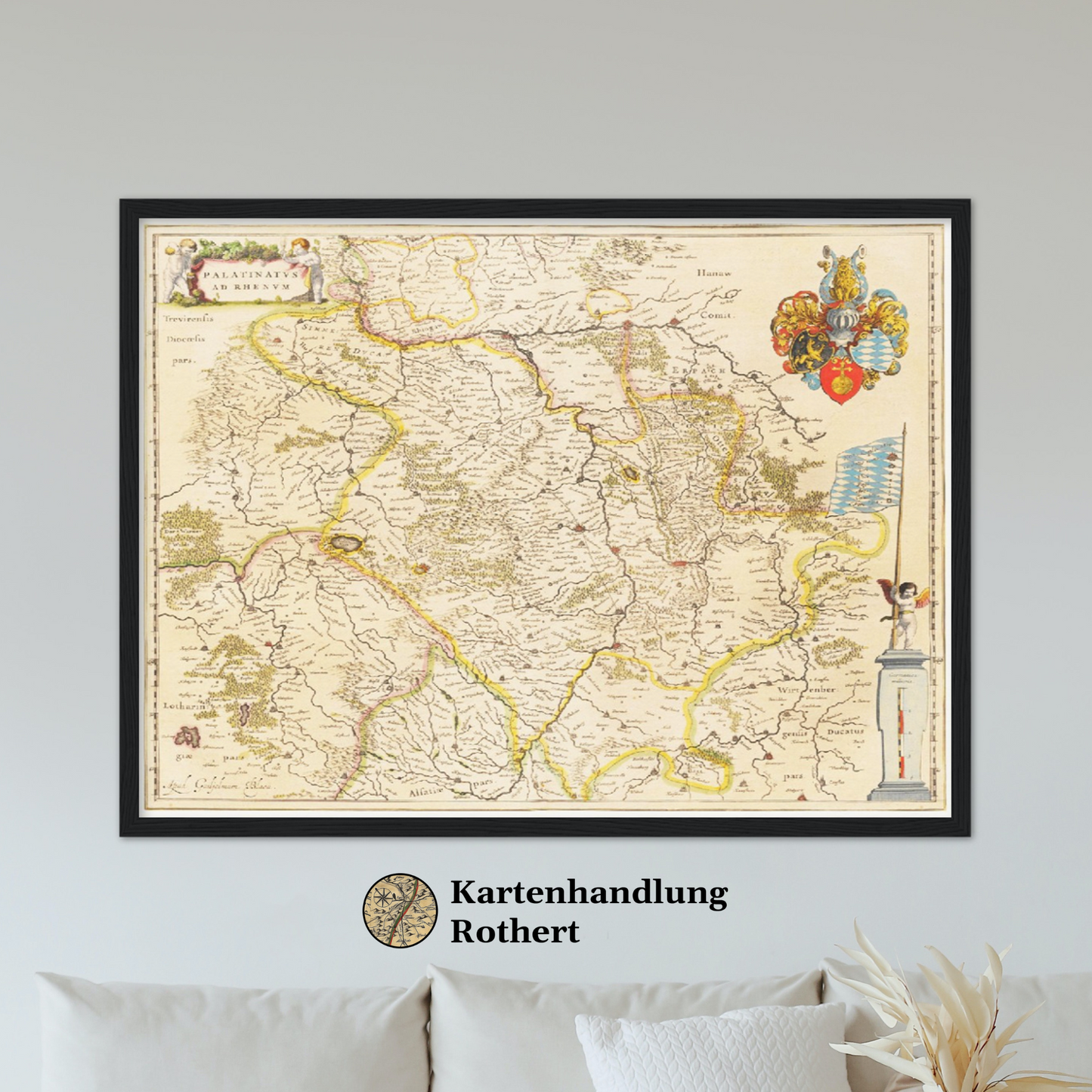 Historische Landkarte Pfalz um 1635