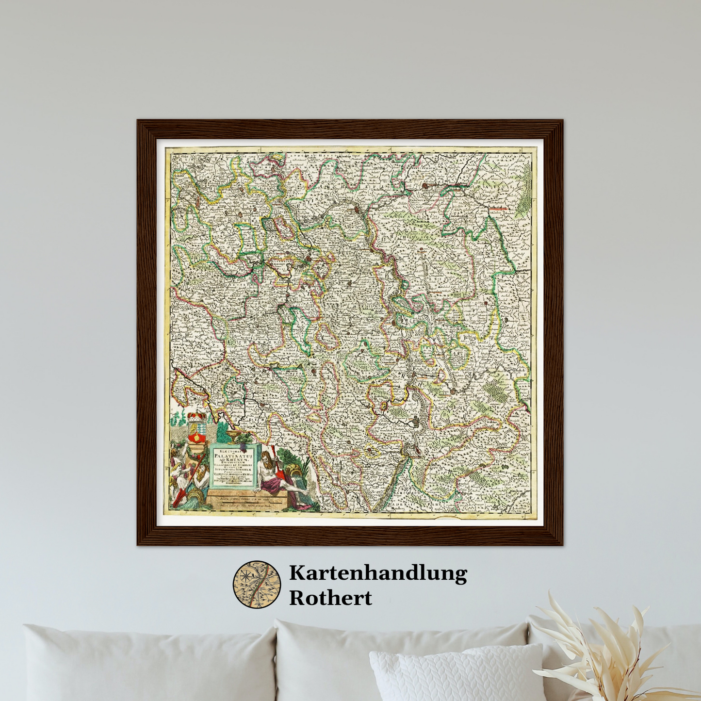 Historische Landkarte Pfalz um 1700