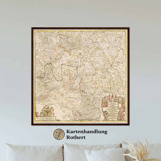 Historische Landkarte Franken um 1698