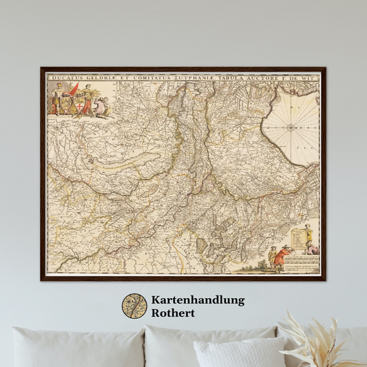 Historische Landkarte Geldern um 1635